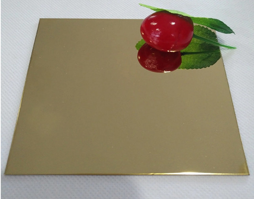 316 strato laminato a freddo decorativo di acciaio inossidabile dello specchio 8K del piatto dorato 1mm ss dello strato